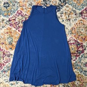 Reborn J Blue Tank Top Flowy Swing Dress